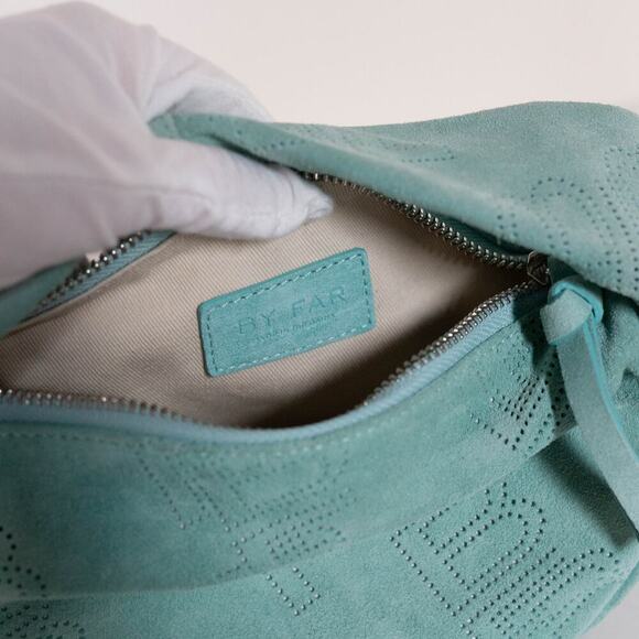 NEW BY FAR hobo suede bag in Green - Picture 6 of 7